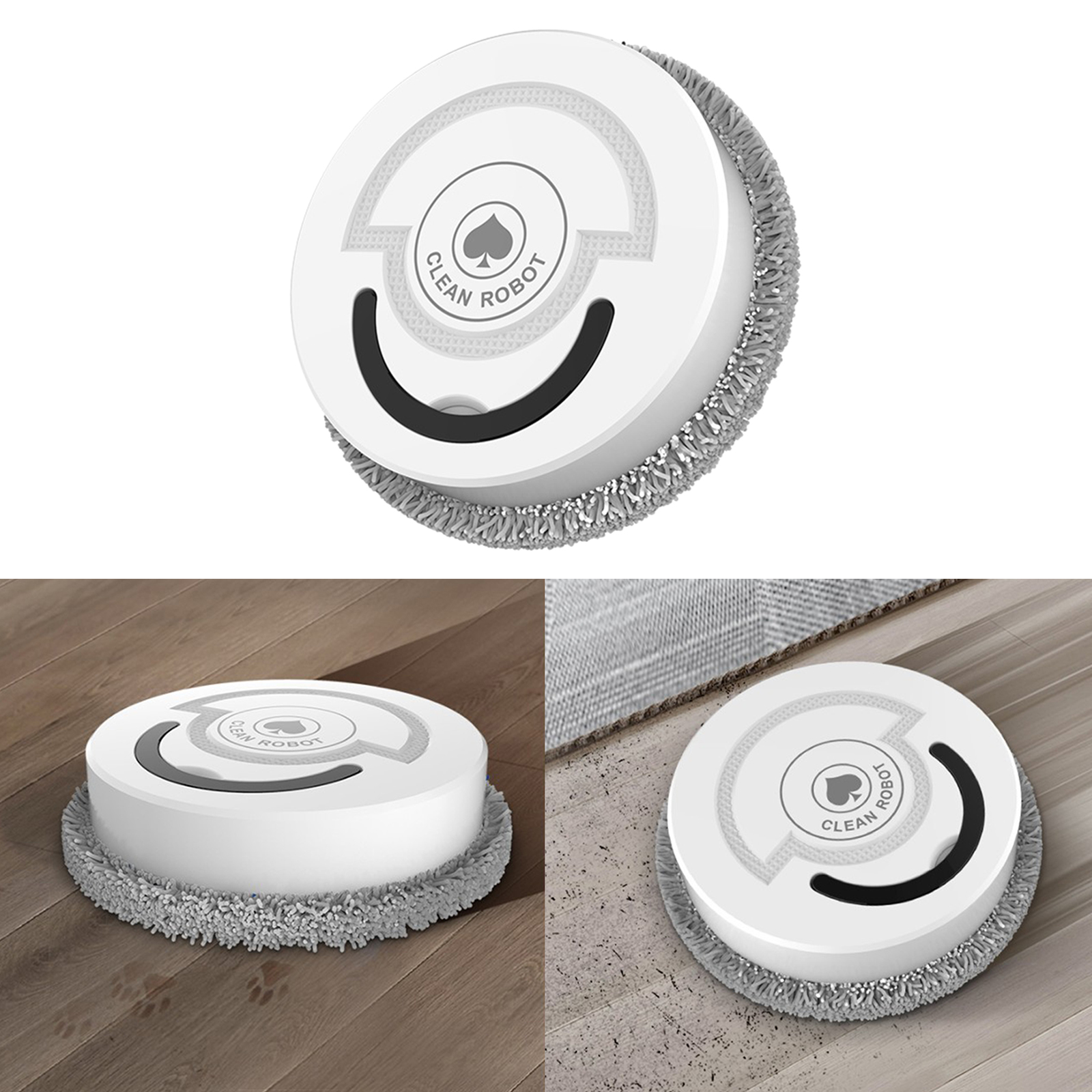 Slim Wet Dry Smart Robot Vacuum Cleaner 1200mAh Floor Sweeper Kitchen Hairs