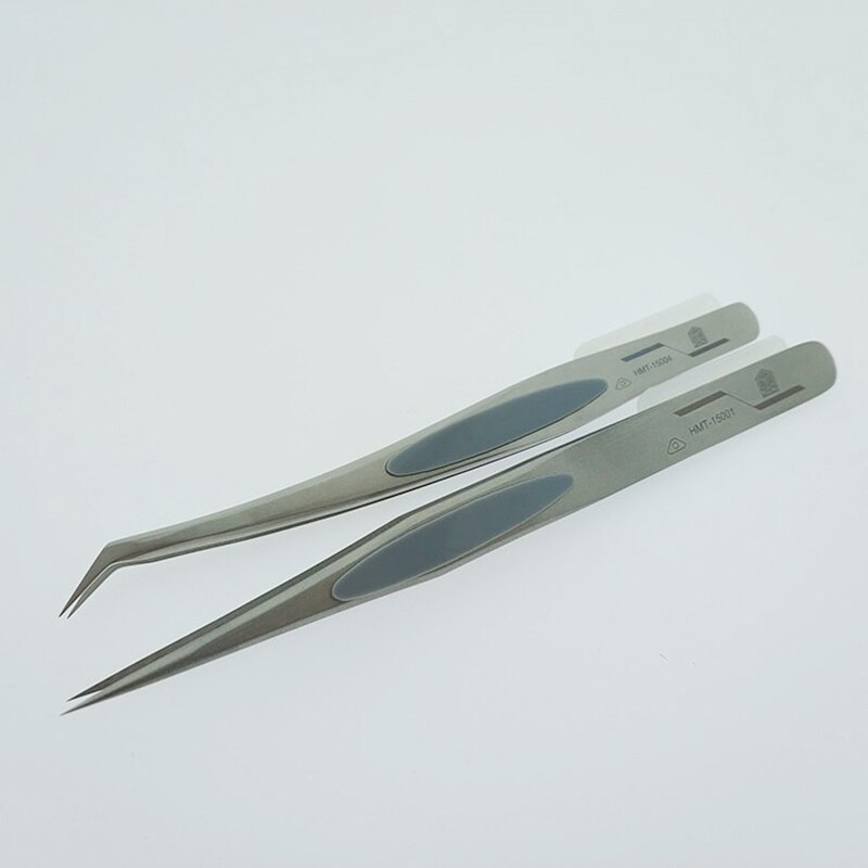 Precision Tweezers Gundam Model Straight Elbow Silicone Non-slip Stainless Steel Thick Tweezers