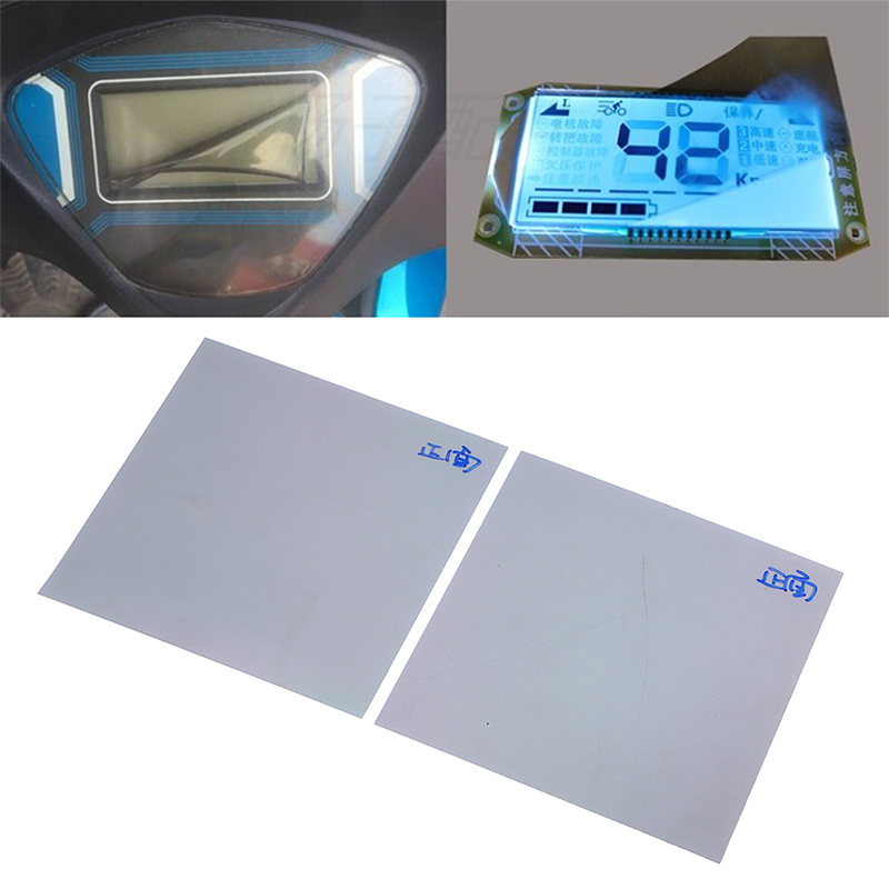 2Stck 9*9cm Universal--LCD-Elektro fahrzeug polarisierte Filmbild anzeige Bildschirm Uhr Batterie Auto großes praktisch
