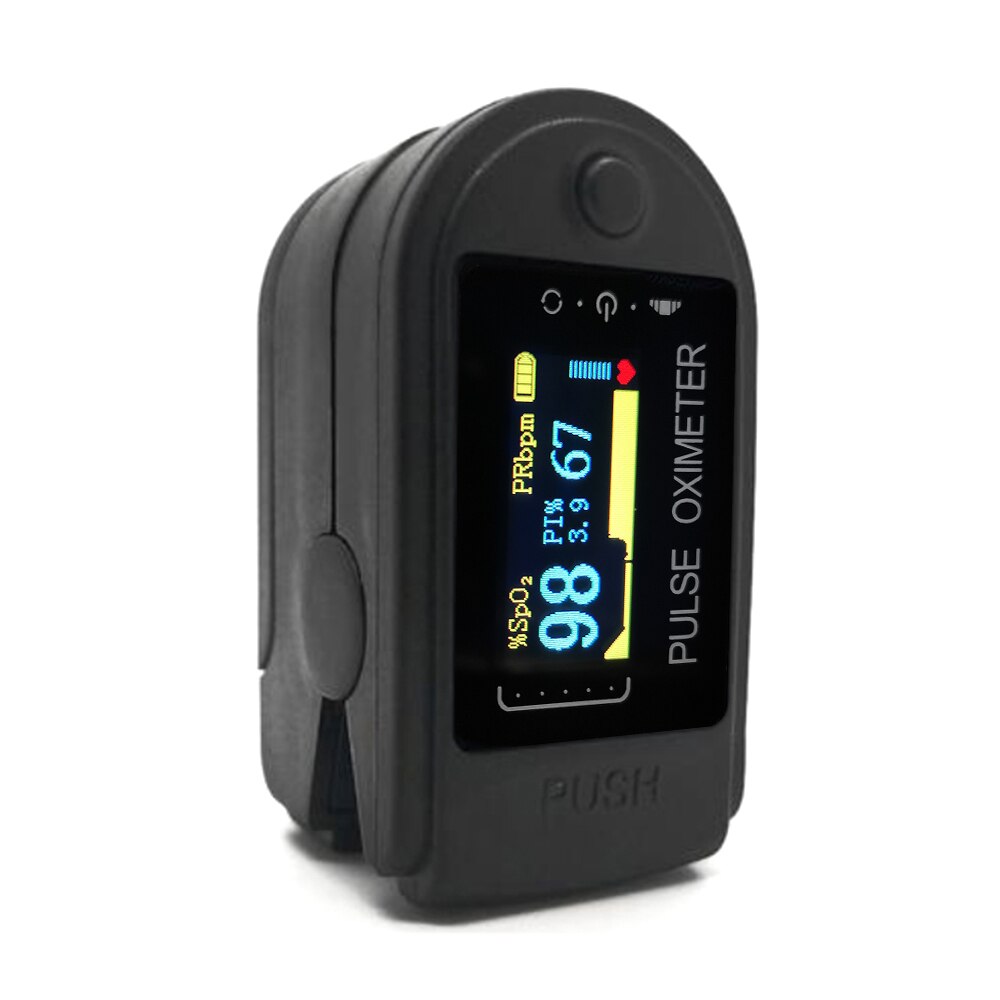 Blod ilt monitor finger puls oximeter iltmætning monitor oximeter pulsmåler uden batteri hurtigt: Lyserød
