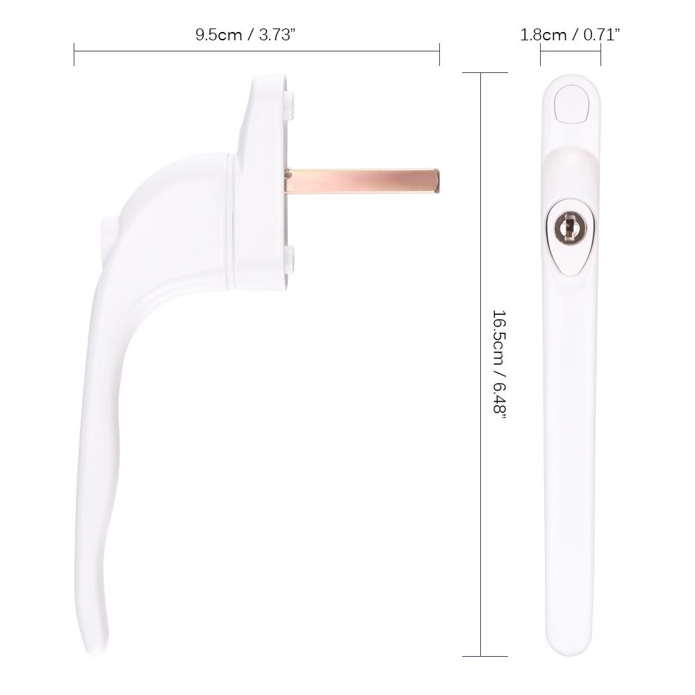 Window Handle Key Locking With Locks Security Aluminum Alloy Door Handle For Double Glazing Door Turning Handle