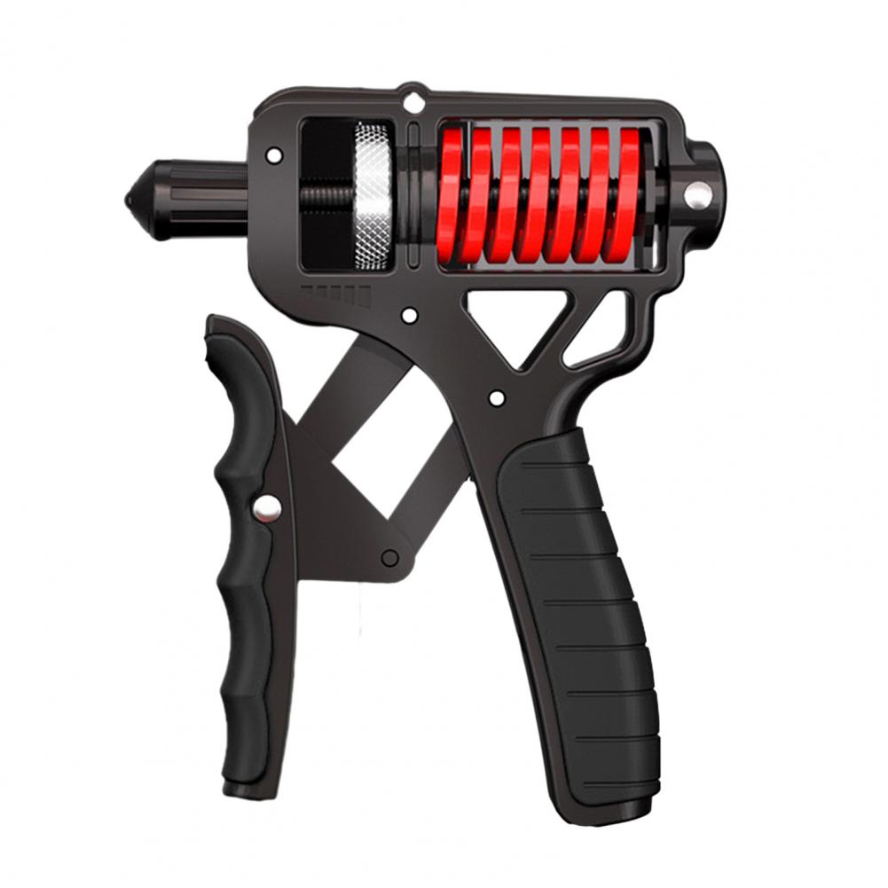 Empuñadura de goma antideslizante, entrenador de fuerza, contador LED, distancia ajustable/resistencia: Rojo