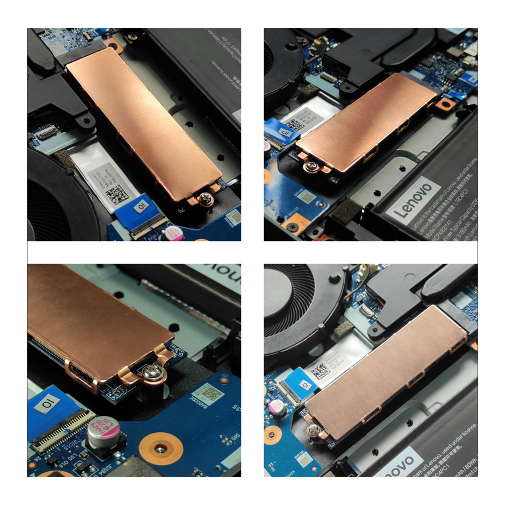 Koperen Ssd Koeler Met Thermische Siliconen Pad Metaal Ssd Koeling Koellichaam Vervanging Onderdelen Enkele/Dubbelzijdige Laptop Accessoires
