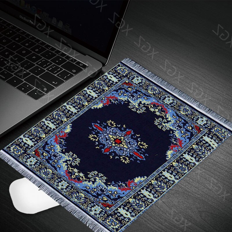 Yzuoan Persian Carpet Big Rubber Non-slip Laptop Gaming Keyboard Mouse Pad for CS GO Dota LOL 22X18CM