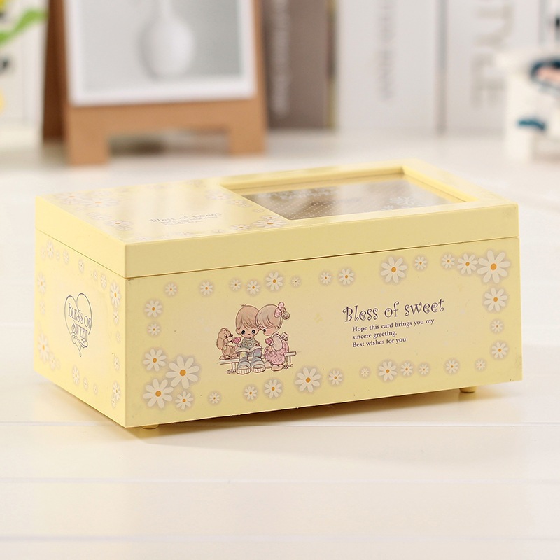 Dancing Girl Ballerina Music Box Rectangle Mirror Musical Jewelry Box Music Boxes Girls Carousel Girlfriend Valentine's Day