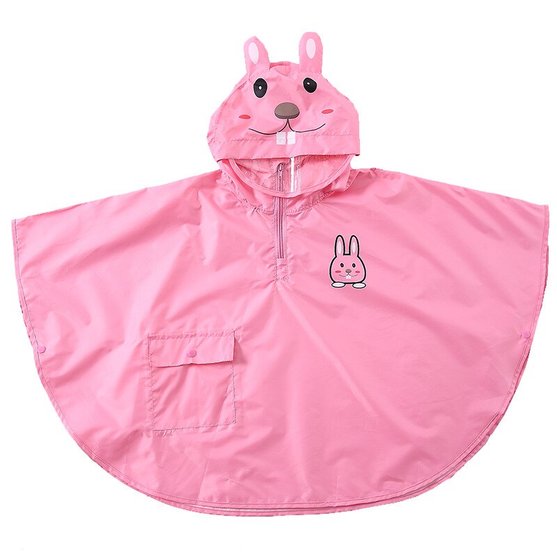 Poncho impermeable para niños y niñas, ropa de lluvia tipo capa, impermeable, de animales, Poncho: pink / Height 85-105 cm