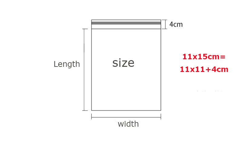 100pcs Plastic Envelope Bag Self-seal Adhesive Courier Storage Bags Plastic Poly Envelope Mailer Postal Mailing Bags