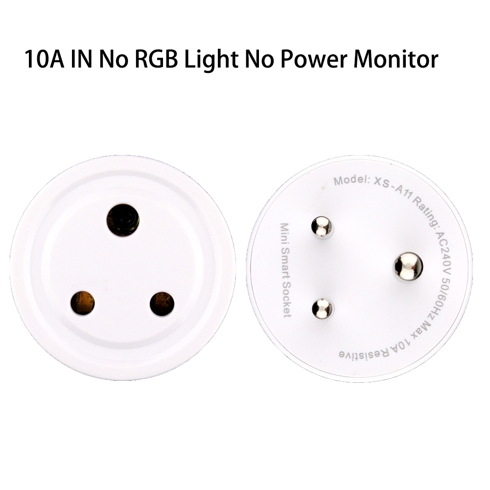 Wifi smart plug rgb draadloos stopcontact smart life/tuya app afstandsbediening werkt met alexa google home geen hub nodig: 10a inch