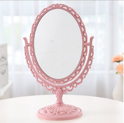 nordisch schöNe Multifunktions machen-hoch Spiegel Schreibtisch Drehbare gotisch Schönheit Selfie Spiegel Rose Runde Oval Herz Schönheit Machen Spiegel: A7