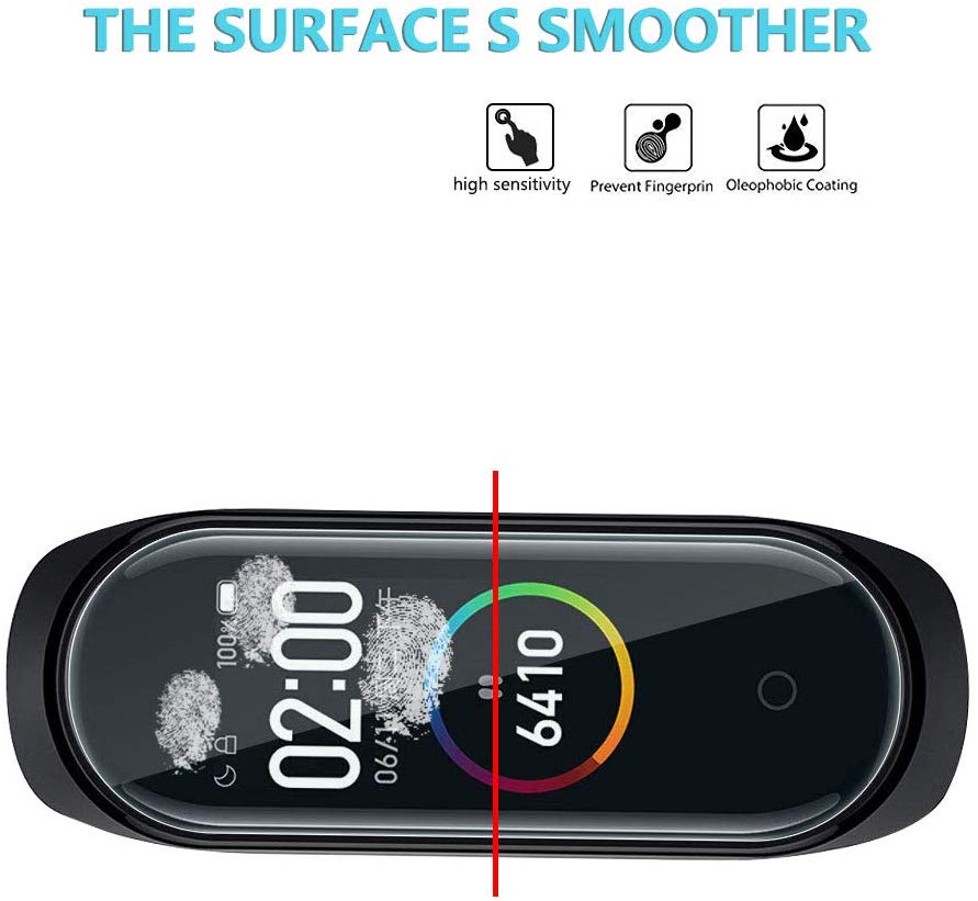 Para xiaomi mi banda 4 protetor de tela filme macio para xiaomi mi banda 4 inteligente pulseira acessórios tela cheia filme permeabilidade