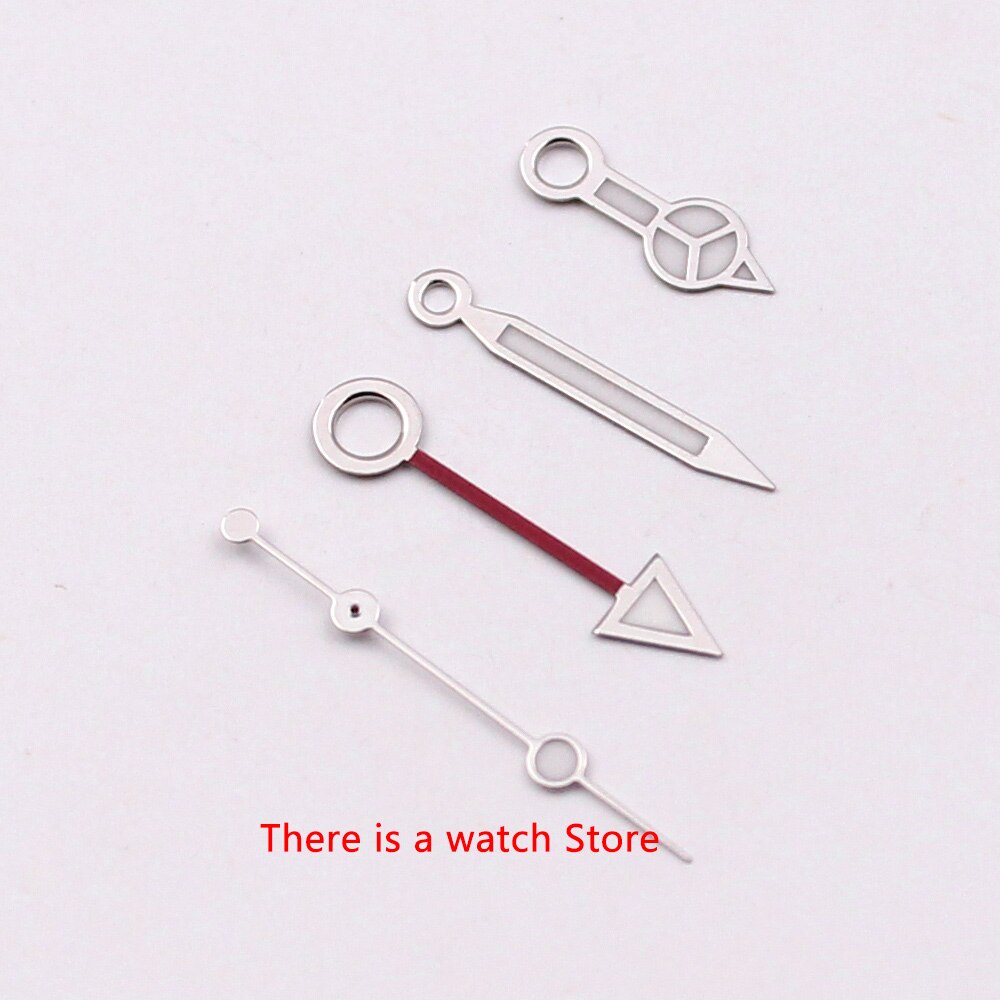 A set stainless steel edge luminous watch hands with GMT Pointer Fit For Mingzhu Automatic Movement Men's Watch: NO1