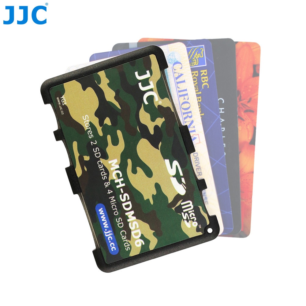 JJC Geheugenkaart Houder voor 2 SD Kaarten + 4 Micro SD Kaarten Storage Case