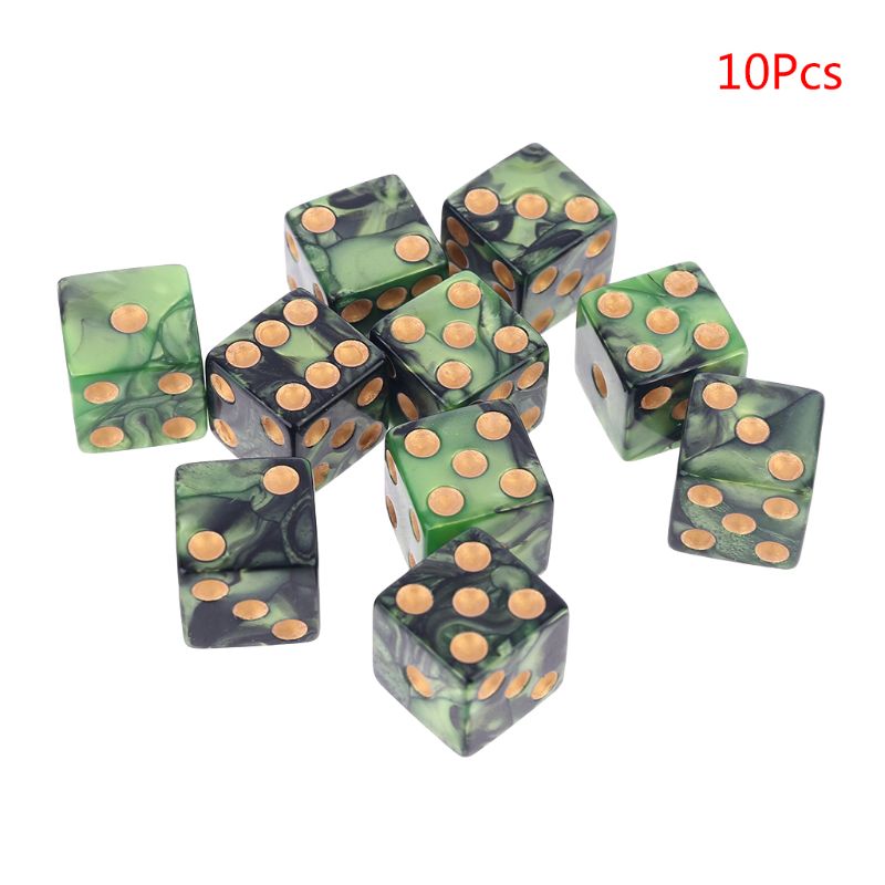 10 stuks/set nummer 16 vierkante veelvlakkige dobbelstenen kralen nummer wijzerplaten desktop tafelspel  d0lb