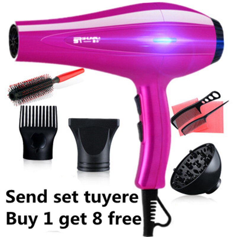 4000W Powerful Hair Dryer Fast Styling Blow Dryer And Cold Adjustment Air Dryer Nozzle For Barber Salon Tools: UK