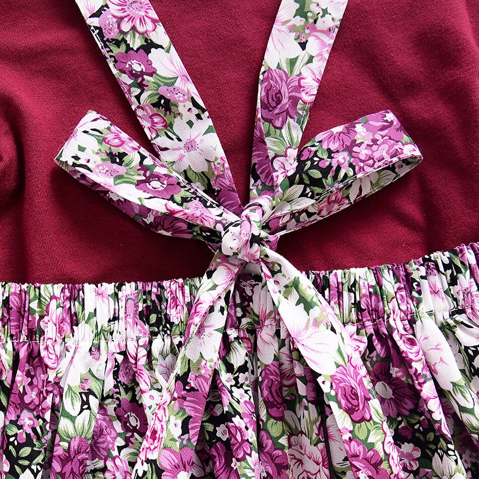 0-4 Jaar Baby Meisje Kleding Zomer Casual Vintage Jarretel Rok Knop Baby Kids Bloemen Gedrukt Jurk Peuter Kids overalls
