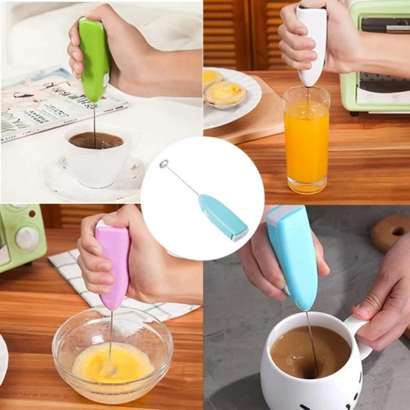 Elektryczny trzepaczka do jajek Spieniacz do mleka do kawy Kuchnia domowa Mini blender do kawy ze stali nierdzewnej i herbaty