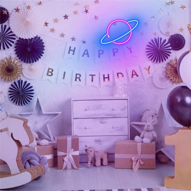 Led Neon Teken Lamp Universe Panel Muur Licht Batterij Aangedreven Opknoping Wandlamp Voor Thuis Party Room Bar Verlichting Decoratie tool