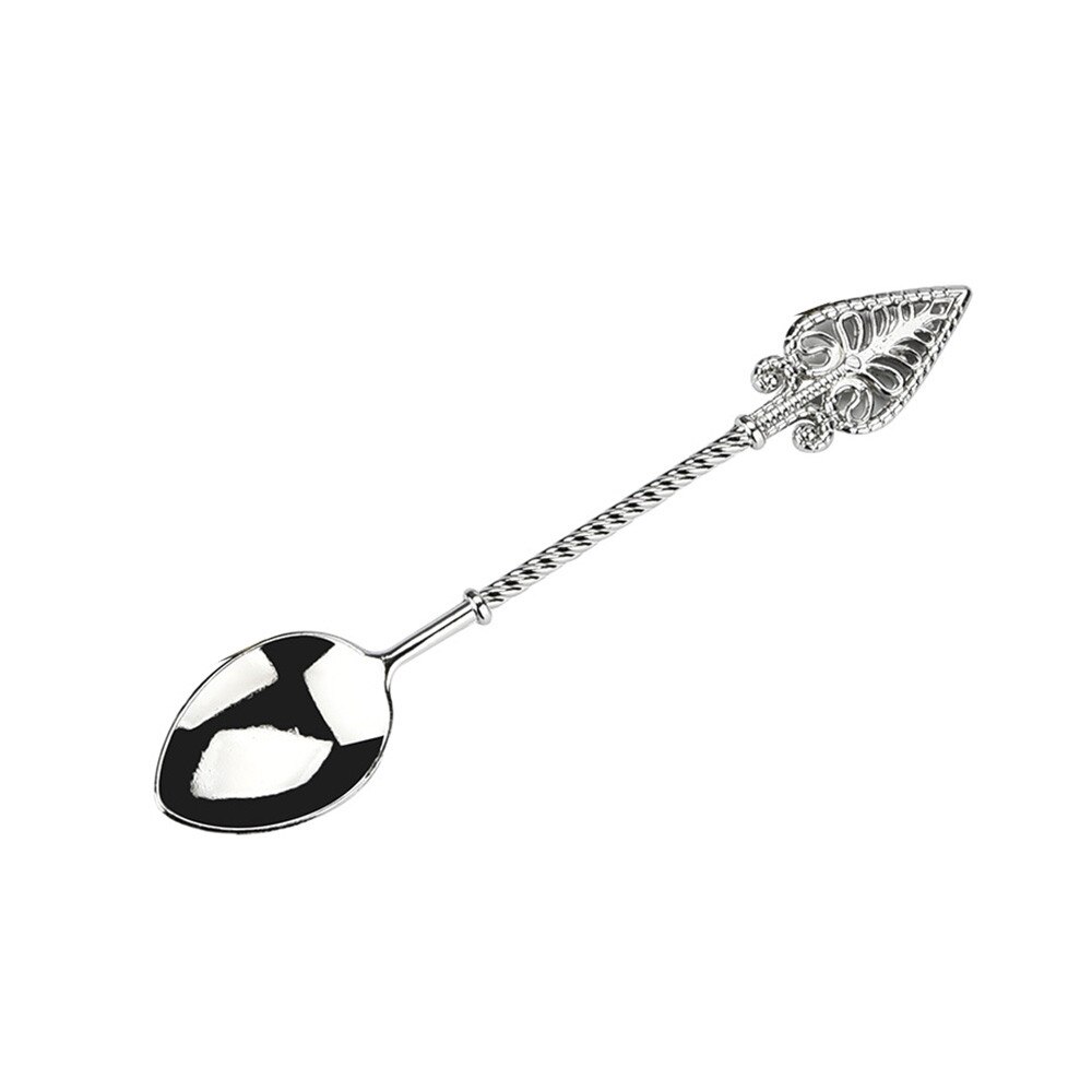 Vintage alloy coffee spoon Retro Coffee Spoon Sugar Tea Dessert Cake Cutlery Kitchen Tableware sugar skull spoons: D