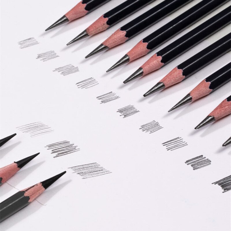 12-Pack Sketch Pencil Set Soft, Medium and Hard Advanced Charcoal Student Learning Stationery Painting Art School Supplies