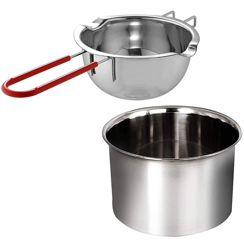 Pot de fusion à Double chaudière avec poignée résistante à la chaleur, Pot de fusion de chocolat de grande capacité pour les bonbons au beurre (400ML): Default Title