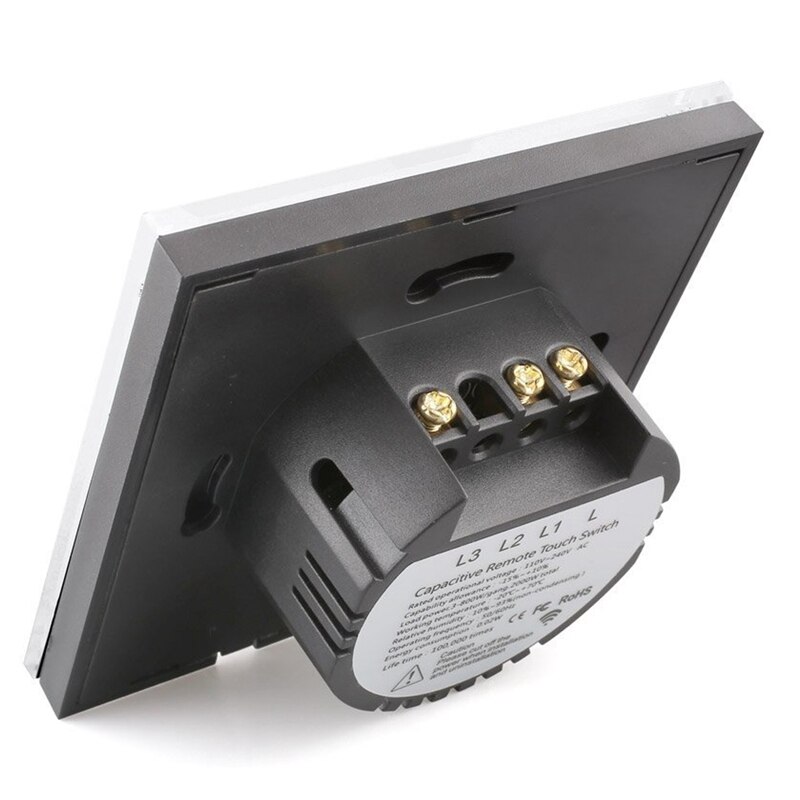 Light switch with wall switch touch-screen glass remote control 1-way single switch