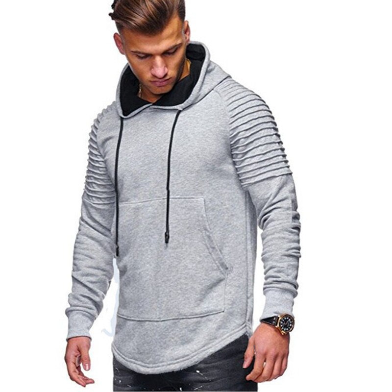 Jaqueta esportiva masculina para outono, suéter listrado com manga raglan com capuz, jaqueta casual para academia, plus size: XXXL / Cinza