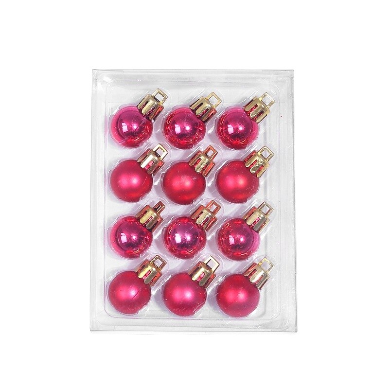 12 stuks feestdecoratie kerstballen ornamenten kleine onbreekbare kerstboom hangende bal hanger massief: 7