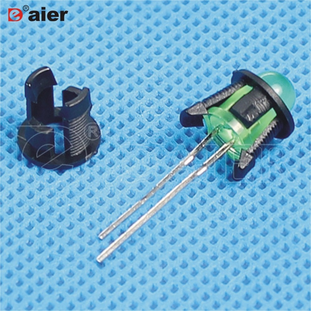 20 stks Plastic Zwart 5mm LED Houder Lamp Houders Gesp Gesp Soort led Bezel Holder voor 5mm Licht -emitting Diode