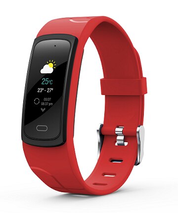 Smawatch B3C Smart Band Fitness Tracker Hartslag Bluetooth Smart Polsbandjes Sport Smart Armband: Red