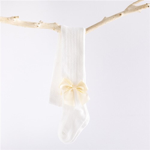 Pasgeboren Panty Voor Baby Solid Bow Baby Meisjes Panty Zomer Mesh Baby Meisjes Panty Items Voor Baby: WHITE / S 6to12Month