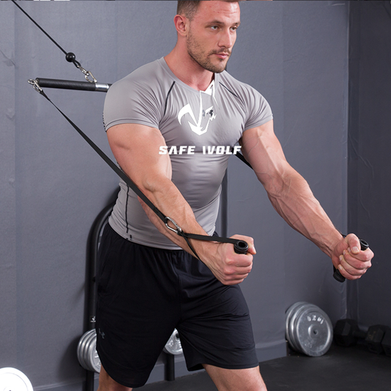 Fitness Bizeps Trizeps Zurück Blaster Seil LAT ziehen Nieder Bar Brust Muskel trainieren Griff Rudern Griff DIY Rolle Kabel Aufsätze