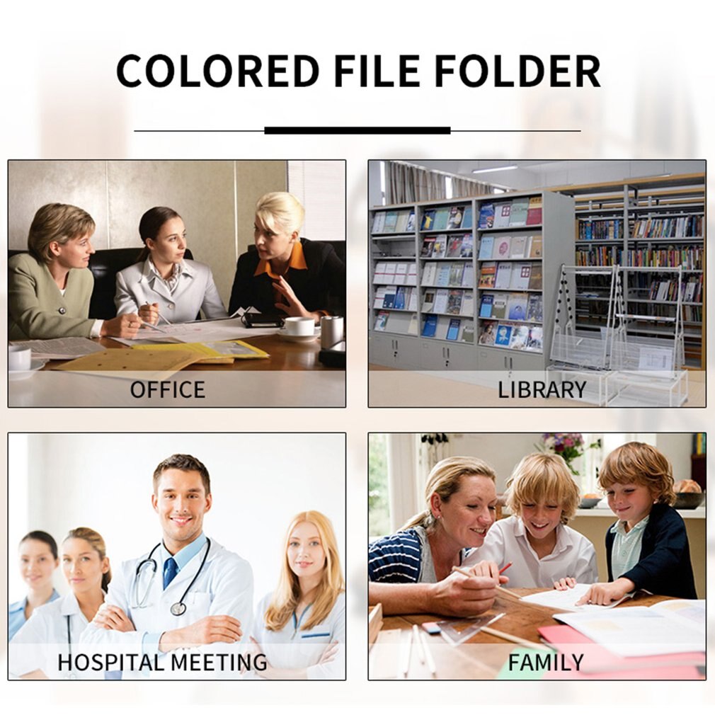 TIANSE PP + Stainless Steel A4 Folder Single Strong Clamp File Folder Plate Clamp Paper Clip Office Supplies Stationery