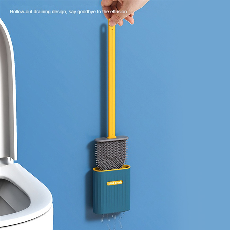 Silicone Toilet Brush Easy To Hang Thoroughly Clean Health Revolutionary Ergonomics Premium Ergonomic Toilet Cleaner Durable