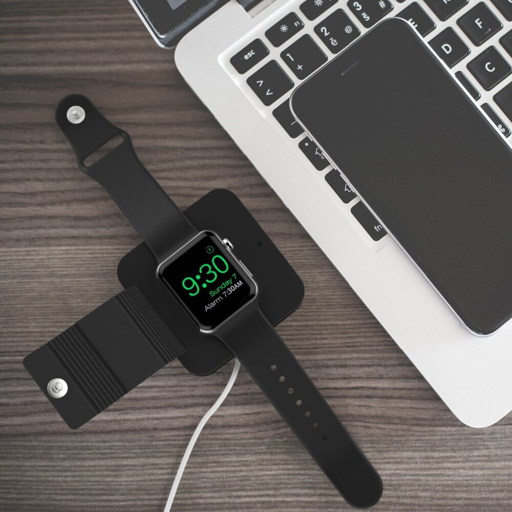 Charger Wallet Voor Apple Horloge 4 3/2/1 iwatch band strap zachte Siliconen Opslag Stent ondersteuning Oplader pakket horloge Accessoires