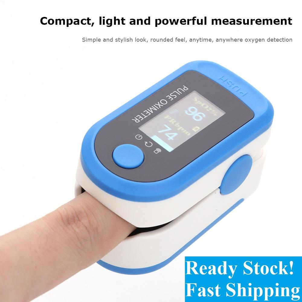 Finger Oximeter Digital Fingertip Pulse Oximeter 0.96 inch Display Blood Oxygen Saturation Meter SpO2 Monitor Protable Household
