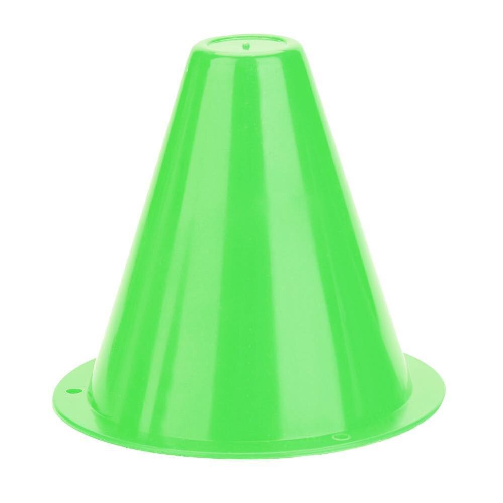 10pcs Sport Rugby Training Cone Soccer Marker Disc Mark Football Barrier Skating Training Football Barriers Plastic Marker: Green