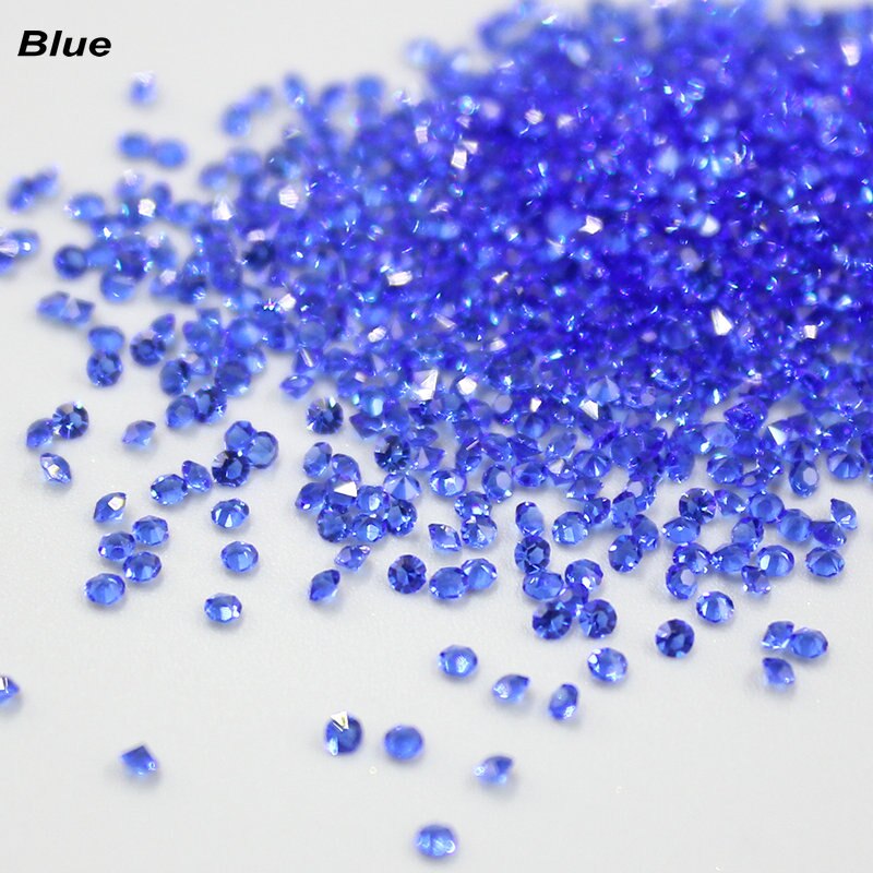 1440 unids/lote 1,3mm gemas Multicolor de Arte de uñas Micro diamantes de imitación Mini decoración de uñas ACCESORIOS DE MANICURA: blue