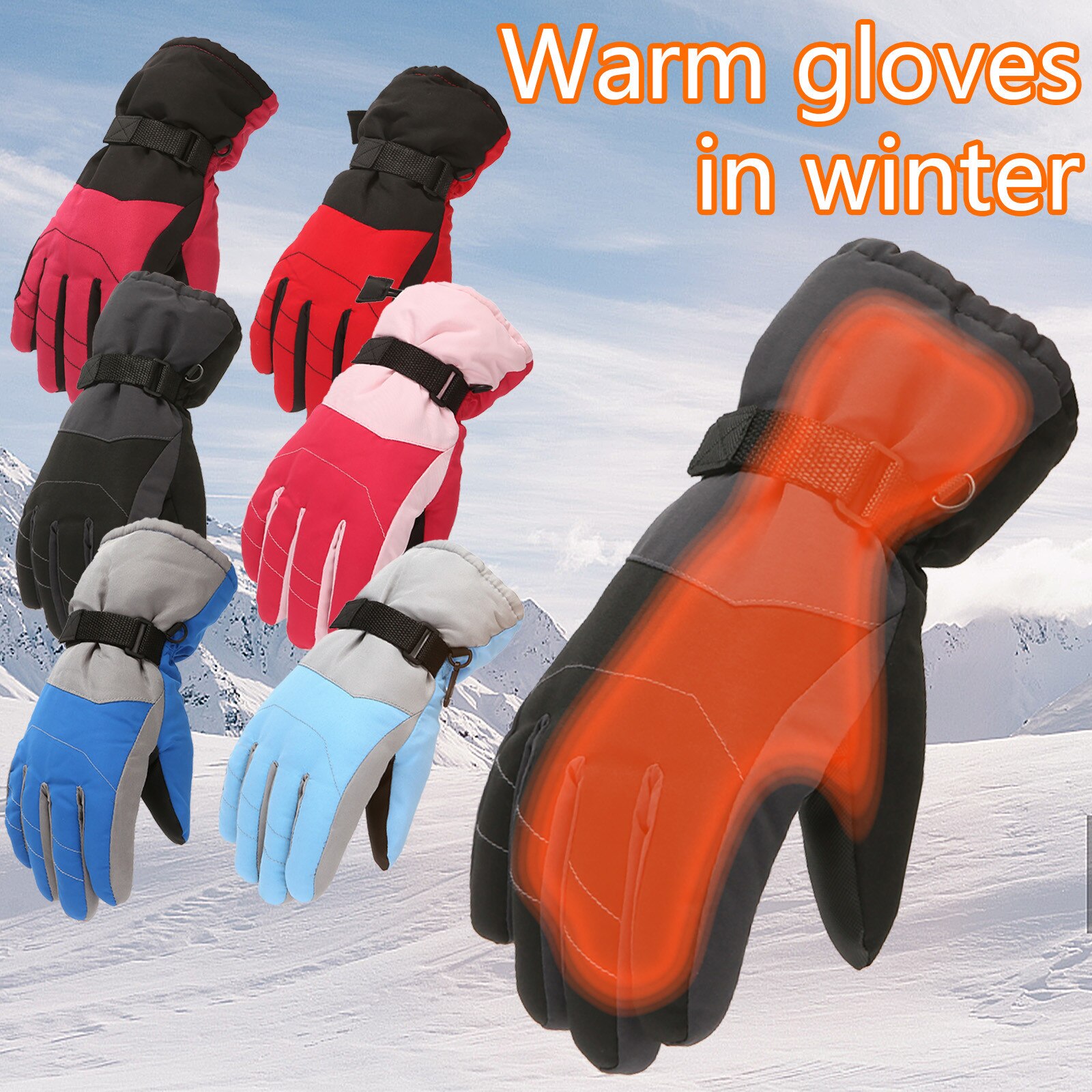 Winter Handschoenen Voor Kids Jongens Meisjes Snowboots Winddicht Wanten Buitensporten Skiën