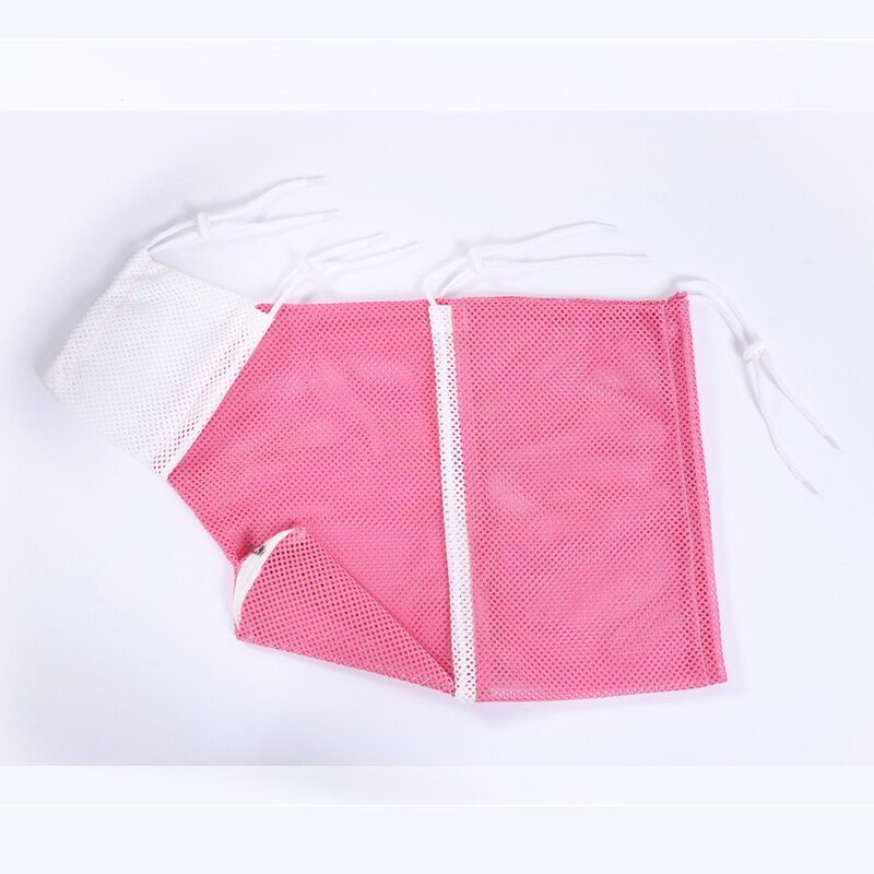 Upgraded Cat Bath Bag Nylon Mesh Breathable Pet Grooming Bag Anti Scratch Bags Nail Trimming Injecting Tool for Pets Cats: 3 pink white