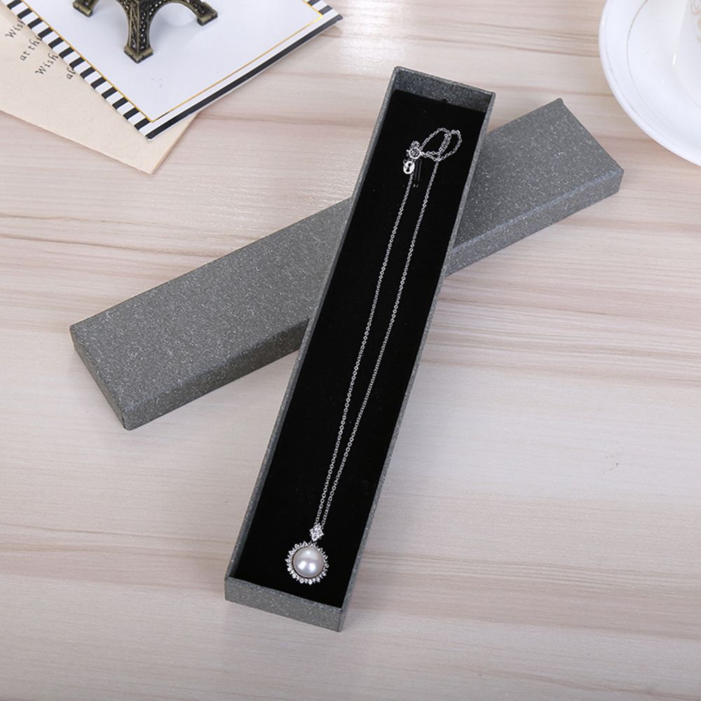 Lang smykkeæske halskæde armbånd opbevaringsæske emballage display smykkeorganiseringsæske 21*4*2.5cm