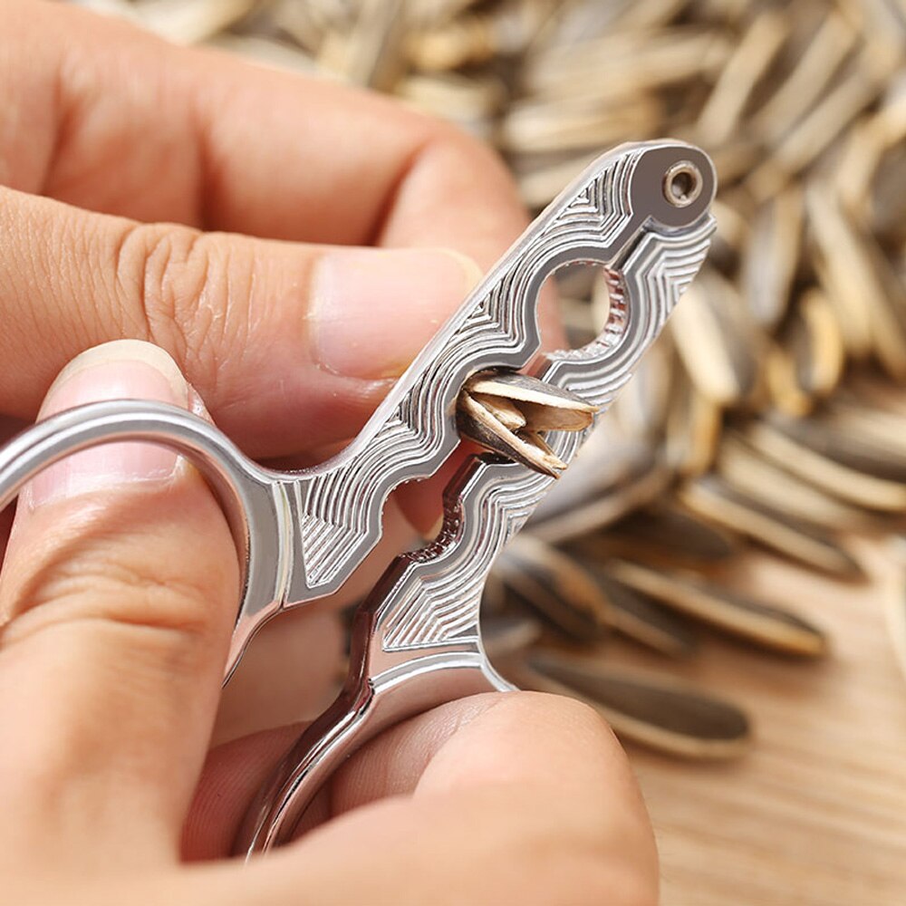 Melon Seed Plier Scissor Nut Cracker Kitchen Tools Stainless Steel Nutcracker Multi-Function Walnut Pine Sheller Opener