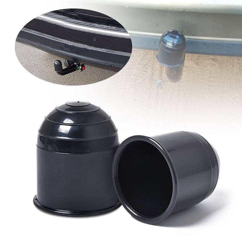 1 st 50mm bil dragkrok dragkula svart hatt dragkula dragskydd för husbil truck husbil 2.4 x 2.4 x 2.6 tum biltillbehör