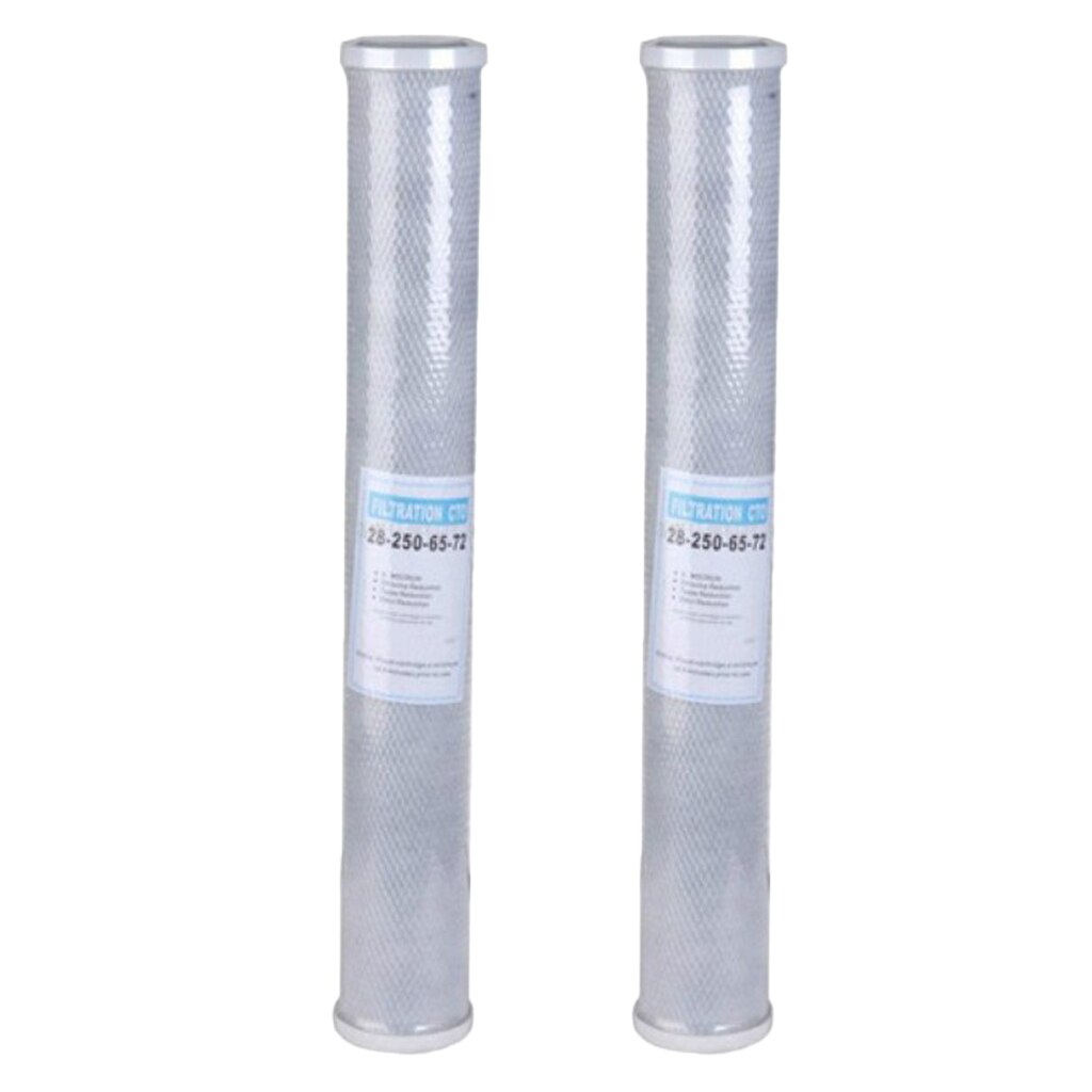 2 Pieces 20 inch Water Purifier Filter Granular Activated Carbon Filter CTO Compressed Carbon Reverse Osmosis