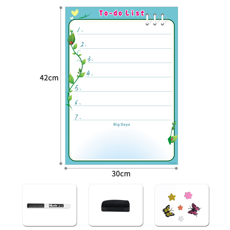 Magnetische Dagelijkse Planner Maandelijkse Organizer Whiteboard Uitwisbare Boards Magneten Te Doen Lijst Tijdschema Voor Keuken Koelkast 42X30 Cm