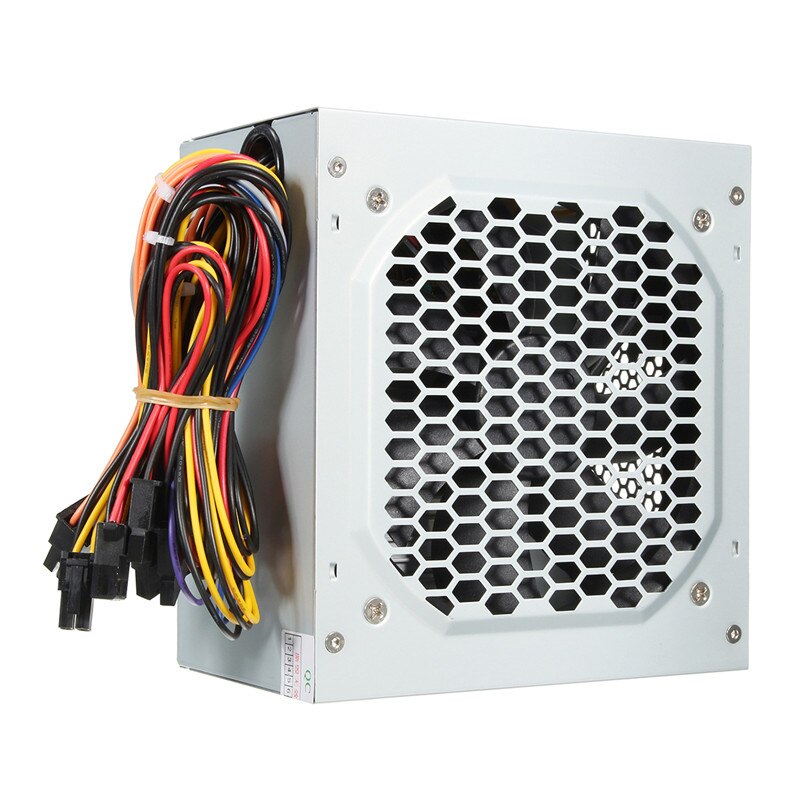 PC Computer Power Supply Computer PC CPU Power Supply 20+4-pin 120mm Fans ATX PCIE w/ SATA