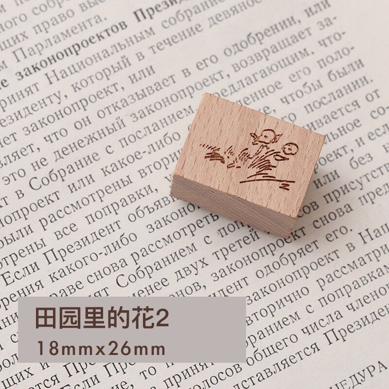 Pastorale poésie série décoration timbre rétro en bois caoutchouc timbres pour scrapbooking papeterie bricolage artisanat standard timbre: 4