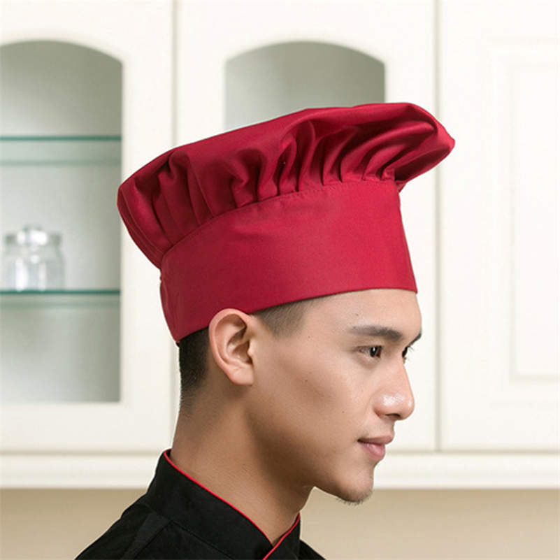 Chapeau de Chef , extensible, ajustable, pour hommes, pour cuisinier, boulanger, champignon