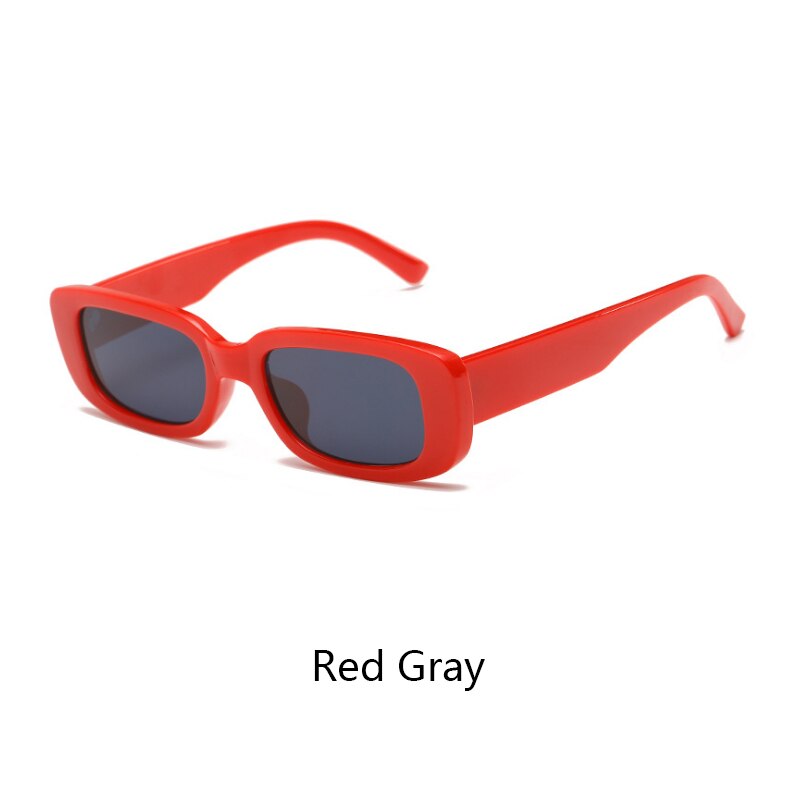 Epicool Klassieke Retro Zonnebril Vrouwen Kleine Vierkante Frame Zonnebril Dames Ocean Lens Zonnebril Oculos UV400: Red Gray