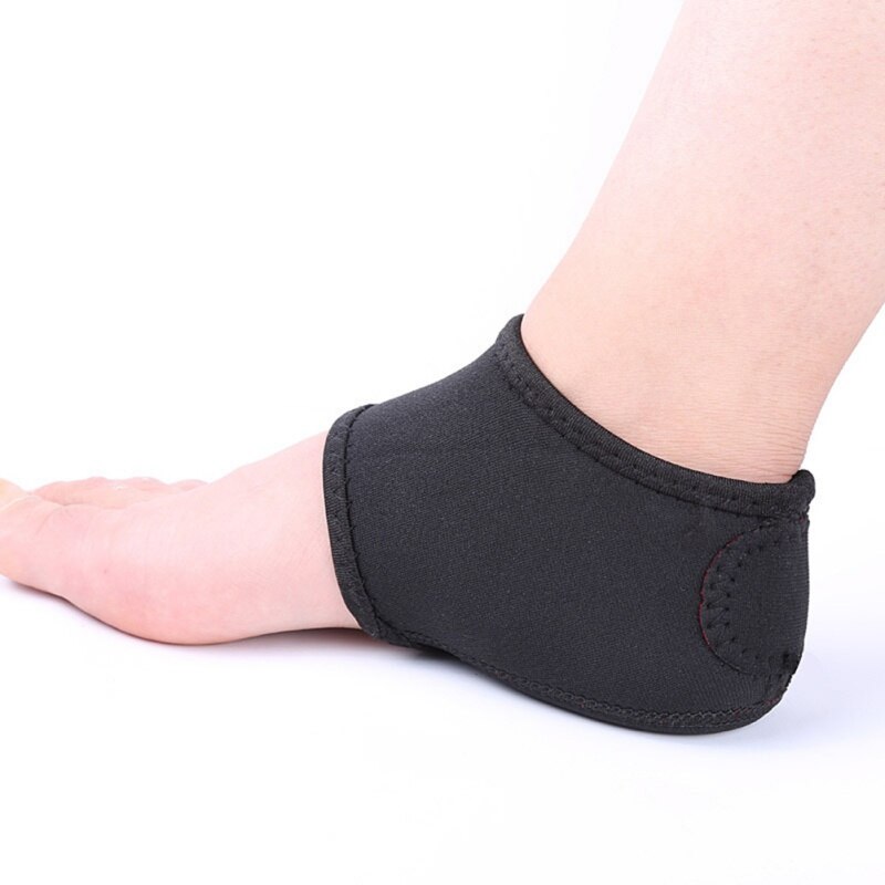 Paar Plantaire Fasciitis Hielspoor Pads Hak Enkelband Pads Pijnbestrijding Neopreen Wrap Hak Sokken Winter Warm Houden