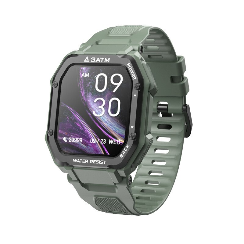 Bakeey  c16 outdoor-smartwatches mit langer akkulaufzeit, multisport-modus, herzfrequenzmessung, anruferinnerung und schrittzähler: Grün
